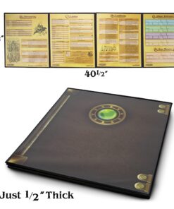 Stratagem The Master's Tome 4-Panel Customizable GM Screen with Free Inserts – Dry Erase, Dungeon & Game Master Accessory for Tabletop RPG Campaigns (Red) Red 15 71eg9GF0IcL