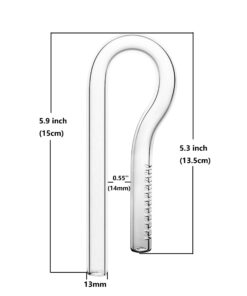 JARDLI 13mm Glass Lily Pipe Jet Outflow & Inflow for 12/16mm Tube - Aquarium Planted Tank Aquascaping 9 71egY72p6UL