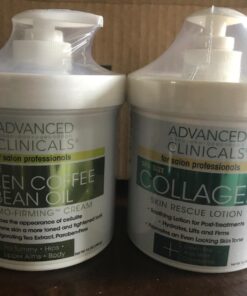 Advanced Clinicals Green Coffee Bean Lift & Slim Body Cream Skin Care Anti Cellulite Cream | Caffeine Body Lotion Balm To Firm, Tighten, & Hydrate Look Of Legs, Arms, Tummy, Butt, & Thighs, 16 Ounce 16 Ounce (Pack of 1) 37 71egrrjyloL 3
