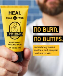 Alternative view of Bee Bald HEAL Post-Shave Healing Balm Immediately Calms & Soothes Damaged Skin, Treats Bumps, Redness, Razor Burn & Other Shaving Related Irritations, 2 Fl Oz 1