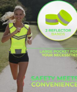 247 Viz Reflective Running Vest – Reflective Vest Running at Night for Walkers, Women & Men. High Visibility Reflective Gear, Cycling & Running Vest, High Vis Neon Safety Small Yellow 10 71ehpa59Y4L