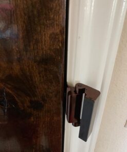 BAOWEIJD Door Lock Child Proof, Home Security Door Reinforcement Lock Withstand 800 lbs Door Latch Double Safety Security Protection for Your Home (Brown Door Security Lock) Brown 39 71eiBBYLNHL