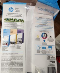 HP Printer Paper | 8.5 x 11 Paper | Copy &Print 20 lb | 1 Ream Case - 500 Sheets| 92 Bright | Made in USA - FSC Certified | 200060 1 Pack Standard Size (8.5x11) 43 71eiE5L2kPL 1