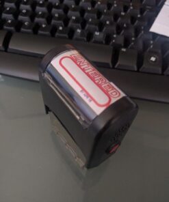 Entered Self Inking Rubber Stamp - Red Ink 21 71eiwX10SDL