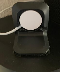 Spigen S350 Designed for Apple Watch Charger Stand Apple Watch Ultra 2/Apple Watch Ultra, Series 9/8/SE2/7/6/SE/5/4/3/2/1 49/45/44/42/41/40/38mm Durable TPU with Non-Slip Stable Base - Black 76 71ejSfsHUrL