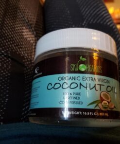 Sky Organics Organic Extra Virgin Coconut Oil for Hair & Skin, 100% Pure & Cold-Pressed USDA Certified Organic to Moisturize, Soften & Nourish, 16.9 fl. Oz 16.9 Fl Oz (Pack of 1) 32 71ejXqoiaQL