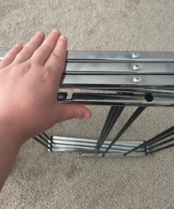 Amazon Basics Foldable Laundry Rack for Air Drying Clothing, 41.8" x 29.5" x 14.5" (L x W x H), Chrome Silver 26 71elX1p9SgL