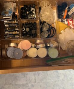 Vtopmart 25 PCS Clear Plastic Drawer Organizers Set, 4-Size Versatile Bathroom and Vanity Drawer Organizer Trays, Storage Bins for Makeup, Bedroom, Kitchen Gadgets Utensils and Office 52 71en Y84zaL