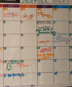 STYLIO Dry Erase Calendar Whiteboard. Set of 3 Magnetic Calendars for Fridge: Monthly, Weekly Organizer & Daily Notepad. Refrigerator & Wall Family Calendar. 4 Fine Point Markers & Eraser Included White 31 71eoPUZBepL