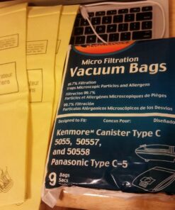 EnviroCare Replacement Vacuum Bags made to fit Kenmore Canister Type C or Q 50555, 50558, 50557 and Panasonic Type C-5 Vacuums 12 pack 12 Bags 17 71eqHBlxxbL