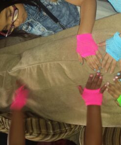 Fingerless Fishnet Neon Gloves for Parties, Costumes (12pk) 43 71erVfSqVTL