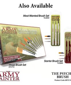 The Army Painter Psycho Brush - Detail Acrylic Paint Brushes Handmade in Europe - Rothmarder Sable Hair - Hobby Small Paint Brush for Art Watercolor Oil Painting Miniatures 1 Pack 26 71ercT9uBhL