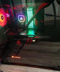 Corsair CORSAIR Crystal 570X RGB Mid-Tower Case, 3 RGB Fans, Tempered Glass - Mirror Black (CC-9011126-WW) 78 71esVX6m aL