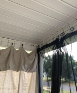 Litcher Globe String Light Suspension Kit, Outdoor Light Guide Wire, Vinyl Coated Stainless Steel Steel Cable,Include 150fts Transparent PVC and 304 Stainless Steel Wire Cable, Turnbuckle and Hooks 42 71eseWG9pCL