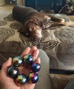6 Pieces of 1.26" Sphere Magnet Rainbow Magnetic Balls | Hematite Rattle Snake |Fidget Toys for Anxiety | Large Magnetic Balls | Magnets for Kids 24 71et23yPmXL