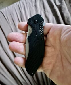 Kershaw Clash Pocketknife, 3" 8Cr13MoV Steel Drop Point Blade, Assisted One-Handed Flipper Opening, Folding Utility EDC 46 71euQorbv8L