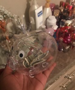 Windy City Novelties Small Educational Kids Clear Plastic Piggy Banks 36 71eucrqmzL