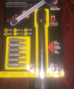 STANLEY Screwdriver, Ratcheting, Multi-Bit (69-189) 10 71ewguLjvSL