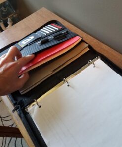 Case-it Executive Zippered Padfolio with Removable 3-Ring Binder and Letter Size Writing Pad, Black (PAD-40) Single PAD-40 73 71ewmncLWtL