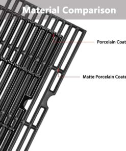 BBQMall 16 7/8" Porcelain Enameled Cast Iron Grill Cooking Grates for Charbroil 463440109, 463432215, 463436213, 463436215, 463420508, 463420509 463420511 463461613 Gas Grills Grates Replacement Parts 11 71exglf2 GL