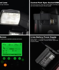 Alternative view of Godox V860II-S High-Speed Sync GN60 1/8000 2.4G TTL Li-ion Battery Camera Flash Speedlite Light Compatible for Sony Camera & USB LED