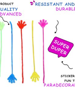 Adorox 72 Pieces Vinyl Glitter Sticky Hands Party Favor Birthday Gifts Toys Goodies (1 1/4" Long) 30 71exx3BCX L