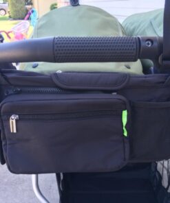 Ethan & Emma Universal Stroller Organizer - Elevate Your Experience w/Insulated Cup Holders, Diaper Storage, Secure Straps, Detachable Bag, Pockets for Phone, Keys, Toys. Smart Parenting Black 59 71eyOzLuzFL