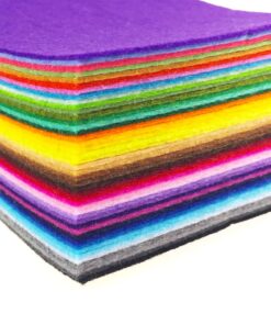 flic-flac 44PCS 8 x 12 inches (20 x 30cm) Assorted Color Felt Fabric Sheets Patchwork Sewing DIY Craft 1mm Thick … (20cm * 30cm, 44pcs) 20cm * 30cm 20 71eys9uDXNL
