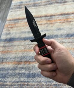 Smith & Wesson SWHRT9B 9in High Carbon S.S. Fixed Blade Knife with 4.7in Dual Edge Blade and TPE Handle for Outdoor, Tactical, Survival and EDC Standard Packaging 44 71ezAfrE3PL 1