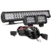 TURBO SII 20 in LED Light Bar W/2pcs Spot Pods Cubes Switch Harness for Tractor Boat Utv Golf Cart Ford Polaris RZR Ranger Honda ATV Gmc Yukon Pickup Tacoma Am Commander 4Wheeler Yamaha Suburban 61 71ezKmVVhQS