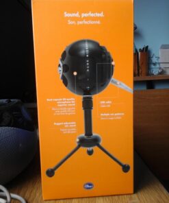 Logitech for Creators Blue Snowball USB Microphone for PC, Mac, Gaming, Recording, Streaming, Podcasting, Condenser Mic with Cardioid and Omnidirectional Pickup Patterns, Stylish Retro Design – Black Gloss Black 106 71ezTkqIhL