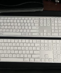 Bluetooth Keyboard, iClever DK03 Wireless Keyboard Multi-Device Keyboard, Dual Mode (Bluetooth 4.2 + 2.4G) Ultra-Slim Full-Size Keyboard for Mac, iPad, Apple, Android, Windows, Connect Up To 3 Devices 37 71f 7Chv11L