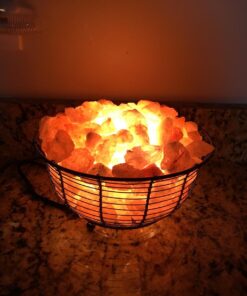 Himalayan Glow 1345 Oval Style Basket Night Salt Lamps, 7-9 Pounds Oval Style Metal Basket 47 71f oojlx9L