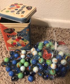 Neato! Classics 160 Marbles In A Tin Box by Toysmith - Retro Nostalgia Glass Shooter, Marble Games Are Timeless Play For Kids - Boys & Girls 35 71f1TdW5K1L