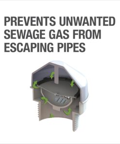 Oatey Sure-Vent 1-1/2 in.–2 in. 160 Branch, 24 Stack DFU Air Admittance Valve with White PVC Sch. 40 Adapter 25 71f1fP2 NXL