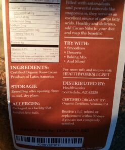 Healthworks Cacao Nibs Raw Organic (16 Ounces / 1 Pound) | Criollo Bean | Unsweetened Chocolate Substitute | Certified Organic | Keto, Vegan & Non-GMO | Antioxidant 28 71f3WfLXDlL