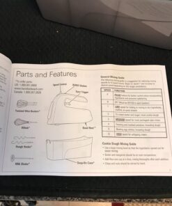 Hamilton Beach Electric Hand Mixer with Snap-On Case, Twisted Wire Beaters, Milkshake Rod, Dough Hook, Whisk, 6-Speed, Black 36 71f4O0G1IyL