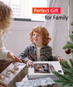 Canupdog 10.1 WiFi Digital Picture Frame, IPS Touch Screen Smart Cloud Digital Photo Frame with 16GB Storage, Wall Mountable, Auto-Rotate, Motion Sensor, Share Photos via Frameo App 10.1 inch Wooden 25 71f4OwDRajL