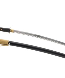 Handmade Sword - Tactical Manganese Steel Samurai Katana and Wakizashi Sword, Manganese Steel, Wood Scabbard Covered with Fiberglass, Black Tactical Manganese Steel Katana 11 71f4g8fiW1L