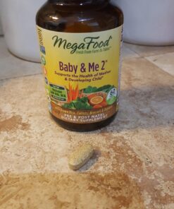 MegaFood Baby & Me 2 Prenatal Vitamin and Minerals - Vitamins for Women - with Folate (Folic Acid Natural Form), Choline, Iron, Iodine, and Vitamin C, Vitamin D and more - 60 Tabs (30 Servings) 60 Count (Pack of 1) 33 71f4r9jwncL 1