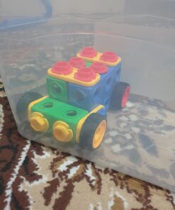 Brickyard Building Blocks STEM Toys - Educational Building Toys for Kids Ages 4-8 with 163 Pieces, Tools, Design Guide and Toy Storage Box, Gift for Boys & Girls 163 Piece 47 71f56ZRsjFL