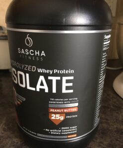 SASCHA FITNESS Hydrolyzed Whey Protein Isolate,100% Grass-Fed (2.3 Pounds, Peanut Butter) 37 71f5hEwlsJL