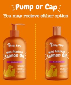 Wild Alaskan Salmon Oil for Dogs & Cats - Omega 3 Skin & Coat Support - Liquid Food Supplement for Pets - Natural EPA + DHA Fatty Acids for Joint Function, Immune & Heart Health, 32 Fl Oz 32 Fl Oz (Pack of 1) 24 71f5tu3ZNyL