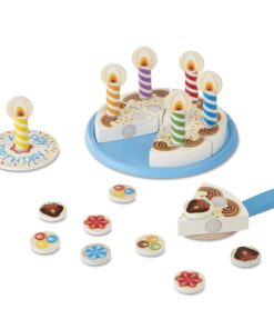 Melissa & Doug Birthday Party Cake - Wooden Play Food With Mix-n-Match Toppings and 7 Candles 22 71f5vLdcgUL