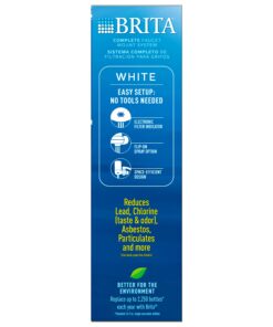 Brita Water Filter for Sink, Complete Faucet Mount Water Filtration System for Tap Water, Reduces 99% of Lead, White Faucet Mount System 39 71f5zxaAujL