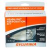 SYLVANIA - Headlight Restoration Kit - 3 Easy Steps to Restore Sun Damaged Headlights With Exclusive UV Block Clear Coat, Light Output and Beam Pattern Restored, Long Lasting Protection Complete Kit