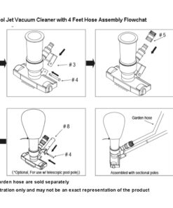 Perfect Pools Pool Spa Jacuzzi Pond Mini Jet Vac Vacuum Cleaner w/ Brush, Bag, and 4' Pole 30 71f6a9vnpcL