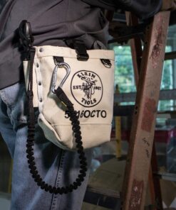 Klein Tools 5416OCTO Tool Bag, Bull-Pin and Bolt Pouch, No. 4 Canvas with Tunnel Connection, 5 x 5 x 9-Inch 11 71f6jDHv8bS