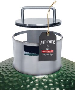 SMOKEWARE - Stainless Steel Flat Cap fits Big Green Egg & KJ Grills 7 71f6vtcGBsL