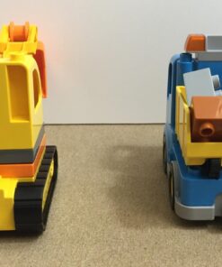 LEGO DUPLO Town Truck & Tracked Excavator 10812 Dump Truck and Excavator Kids Construction Toy with DUPLO Construction Worker Figures (26 Pieces) Standard 44 71f6yVSacL